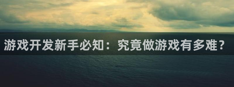 沐鸣登陆地址：游戏开发新手必知：究竟做游