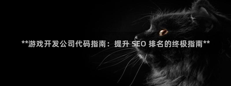 沐鸣平台代理：**游戏开发公司代码指南：