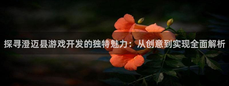 沐鸣娱乐app：探寻澄迈县游戏开发的独特